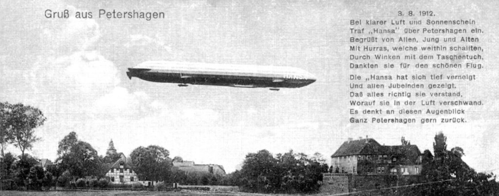 Zeppelin Hansa über Petershagen