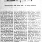 1960 | Freie Presse Bielefeld – Martin Bodenstein: “Warum sind sie nicht barmherzig zu uns?”